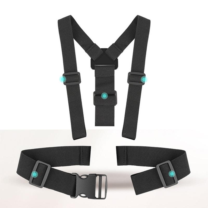 Cameras Chest Harness Set Length Adjustable Breathable Elastic 5 In 1 Smartphone Chest Mount for