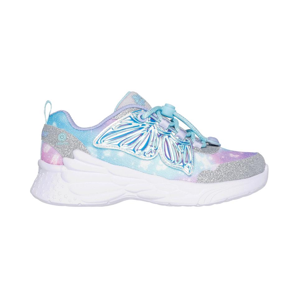 Skechers Dream Racer Comfortable Fashion Durable Shock Absorption Low Top Kids Casual Shoes Kids Sneaker Blue Purple 303055L-SLLV