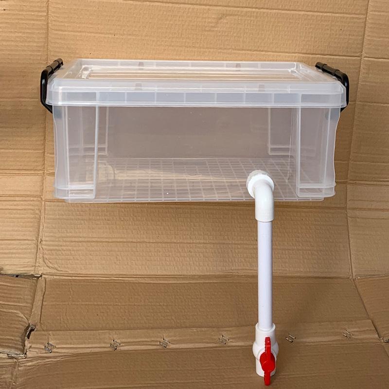Turtle Tank with Drainage Hole - Transparent Breeding & Storage Box, Small/Large Size for Home Use