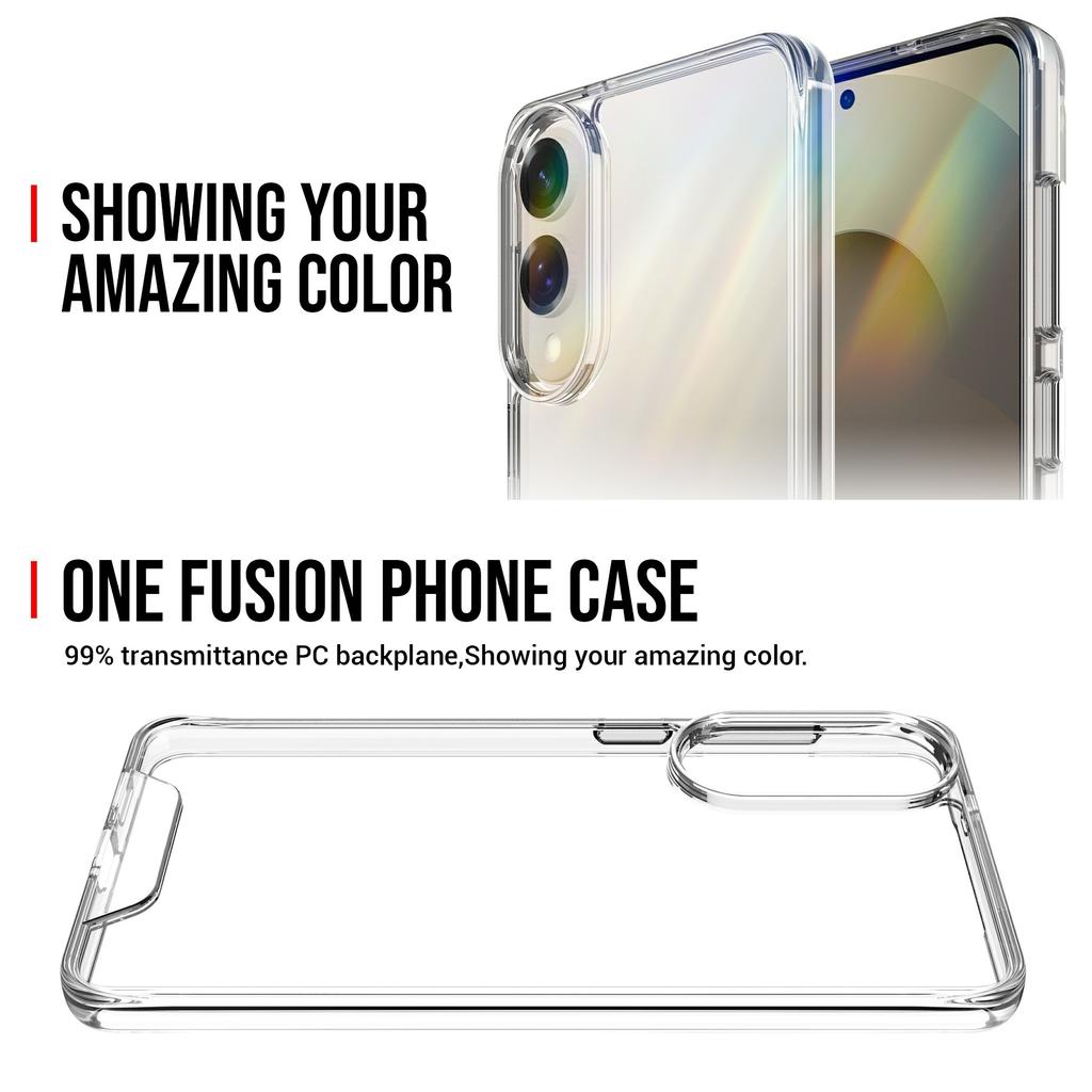 For Samsung Galaxy S25 Edge Case TPU Frame Clear PC Back Phone Cover