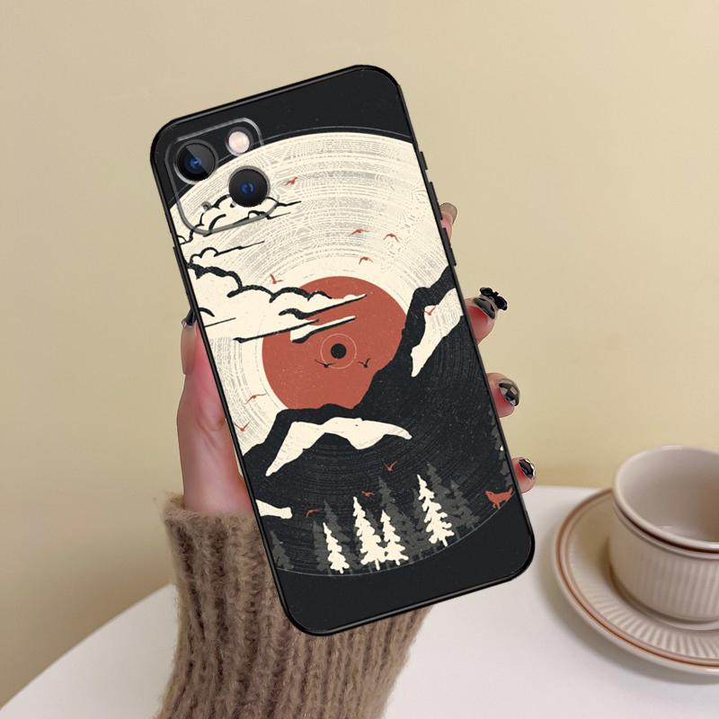 Vinyl Record Retro Phone Case For iPhone 17 Pro Max 14 13 12 11 15 16 Pro Max mini Plus 16e 17 Air Cover Funda