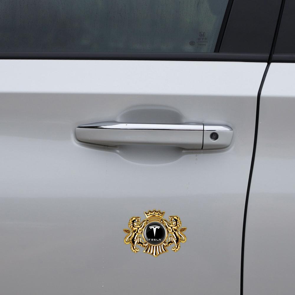 1 buc Metal Autocolante Accesorii Caroserie Portbagaj Aripă Mașină Pentru Tesla Model 3 Model S X SpaceX Cybertruck Model Y Coil Mod Roadster