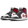 Air Jordan 1 Mid Black Toe Women Sneakers Red Sail Off-Noir BQ6472-160