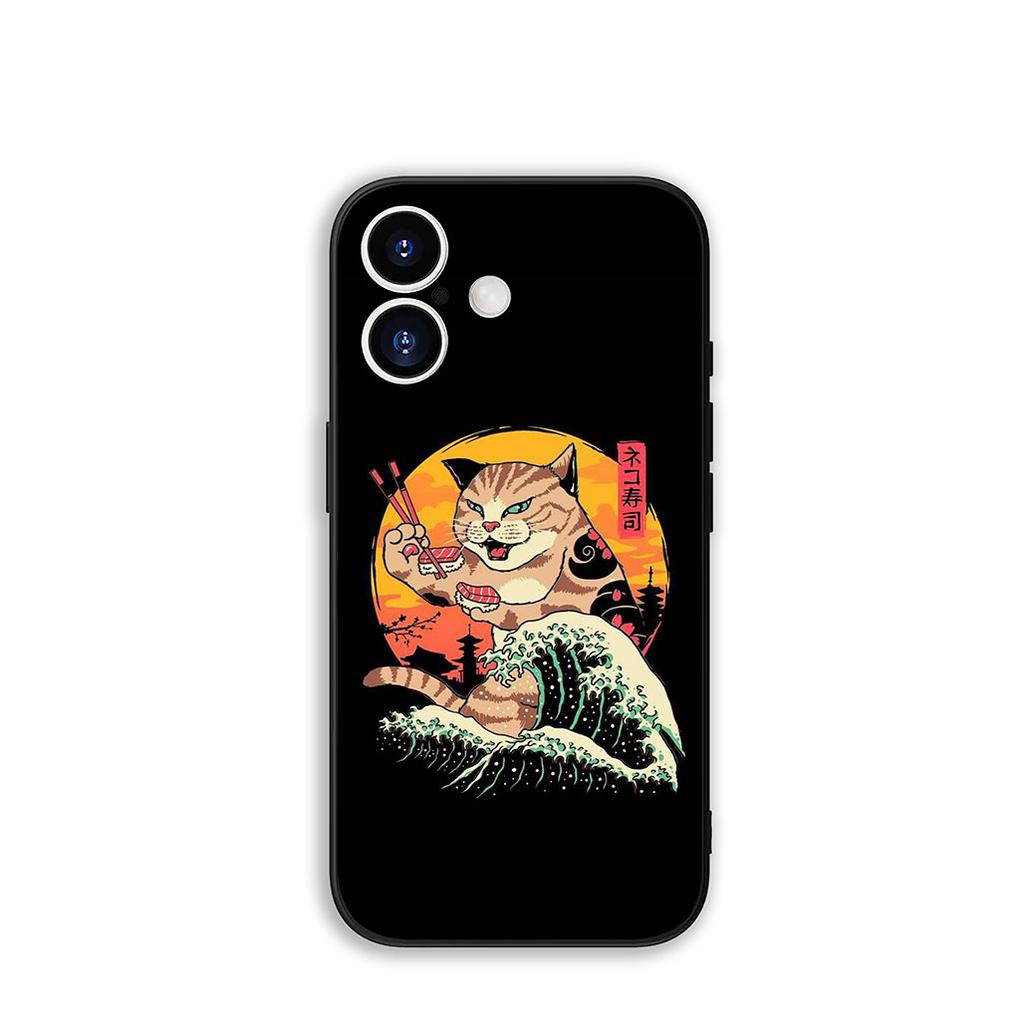 Japanese Style Samurai Hannya Unique Phone Case for iPhone 17 16 15 14 13 12 11 Series Pro Max Plus Double Layer Protection