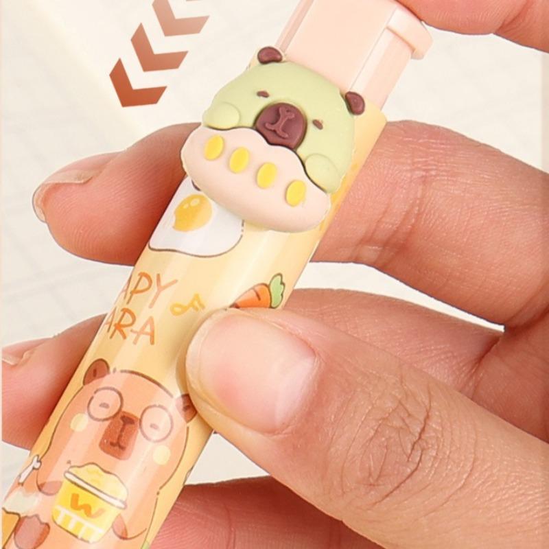 2Pcs Eraser for School Supplies Cartoon-shaped No Residue Cute Cartoon Pencil Erasers High Quality Non Toxic Stationery