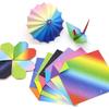 Origami Glitter Paper 15cm Square Rainbow Gradient Colorful Thousand Cranes DIY Paper Decoration Handicraft Paper 58 Sheets