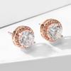 RAKOL Korean Style Geometric Zircon Stud Earrings