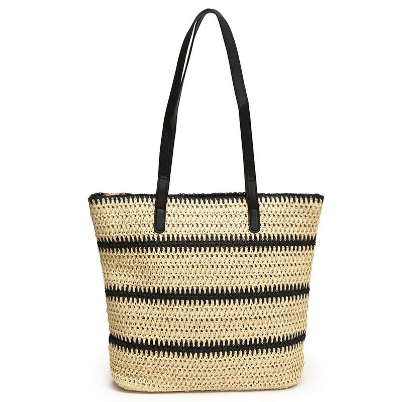 Seaside Beach Vacation Straw Bag Women's  New Large-capacity Woven Messenger Bag Versatile Shoulder Tote Bag