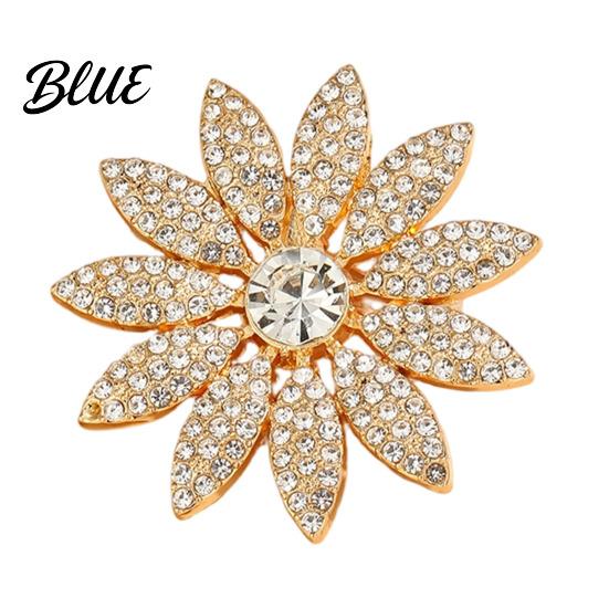 Brooch Pin Alloy Pin Round Sunflower Shape Lapel Badge Versatile A