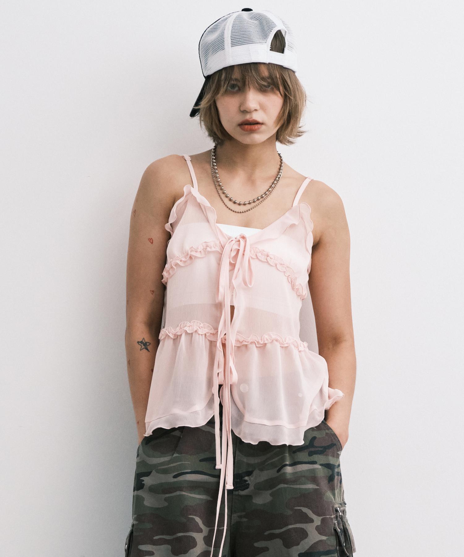 Midnight Move Shiffon Top (Pink)