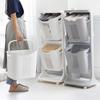 Ver.2 Large Capacity Trolley Swing Two-Layer Laundry Basket