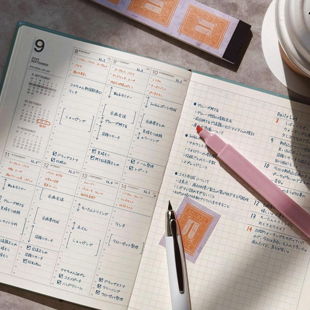 LACONIC 2026 March Start B6 Weekly Pocket Planner Navy LIM98-240NV, Japanese Schedule Notebook for Work and Daily Use