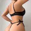 Womens Lace Bodysuit Set With Sheer Cutouts Push-Up Design Sexy Sleepwear Date Night Or Party