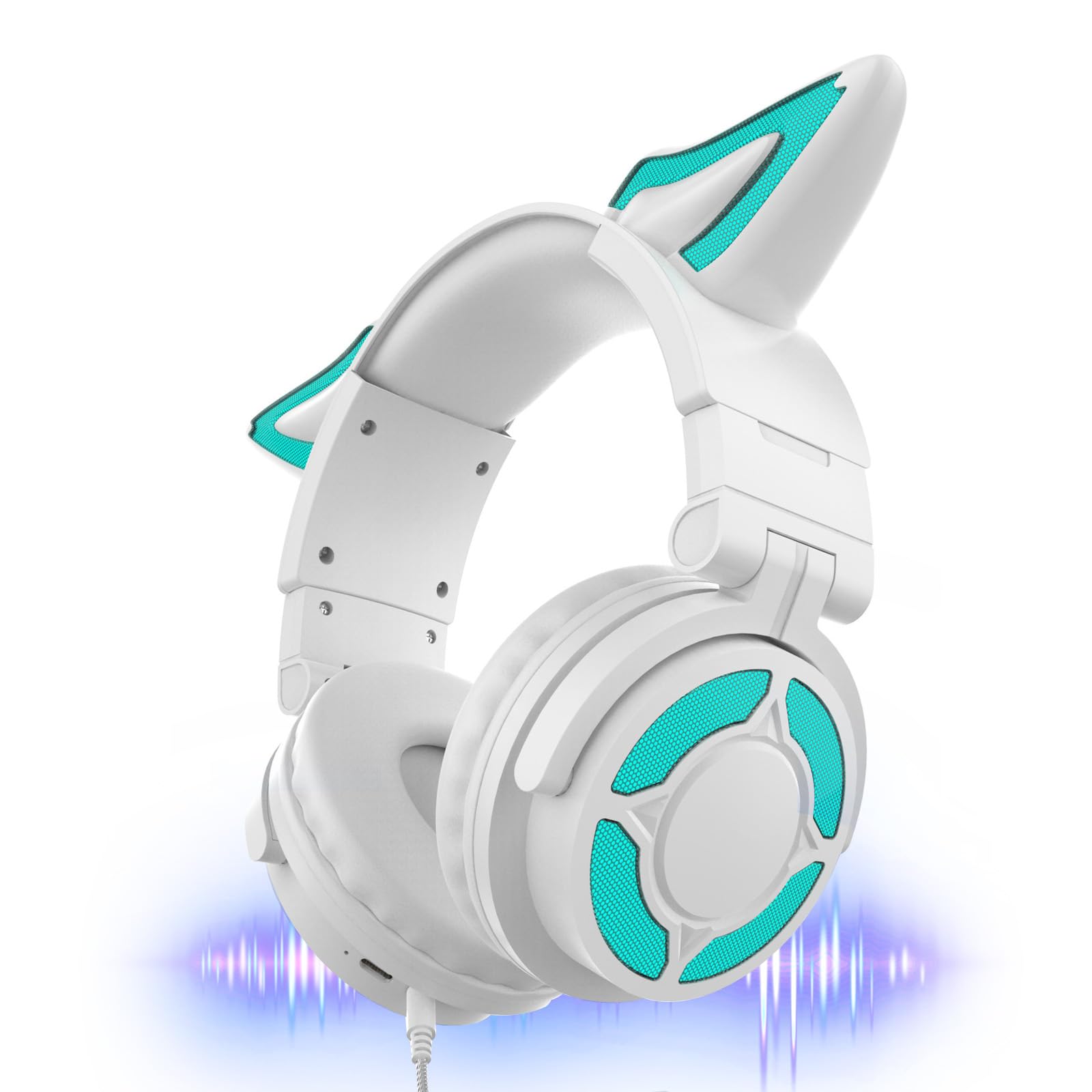 

Fox and Cat Ear Headphones, Bluetooth Headset, Bluetooth 5.3 Wireless Headphones, HD Calling, HiFi Sound Quality, Wired and Wireless, LED Dynamic