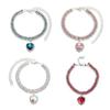 Luxury Crystal Cat Collar Love Pendant Necklace Pet Collar Adjustable Small Dog Cat Neck Ring Rhinestone Collar Pet Accessories
