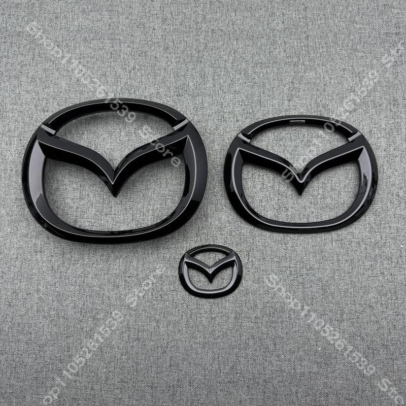 Car Front Grille Decorative Front Cover Badge Accessories for 2022-23-24-2025 Year MAZDA CX-5 Trunk Badge 2.5 AWD Emblems  Black