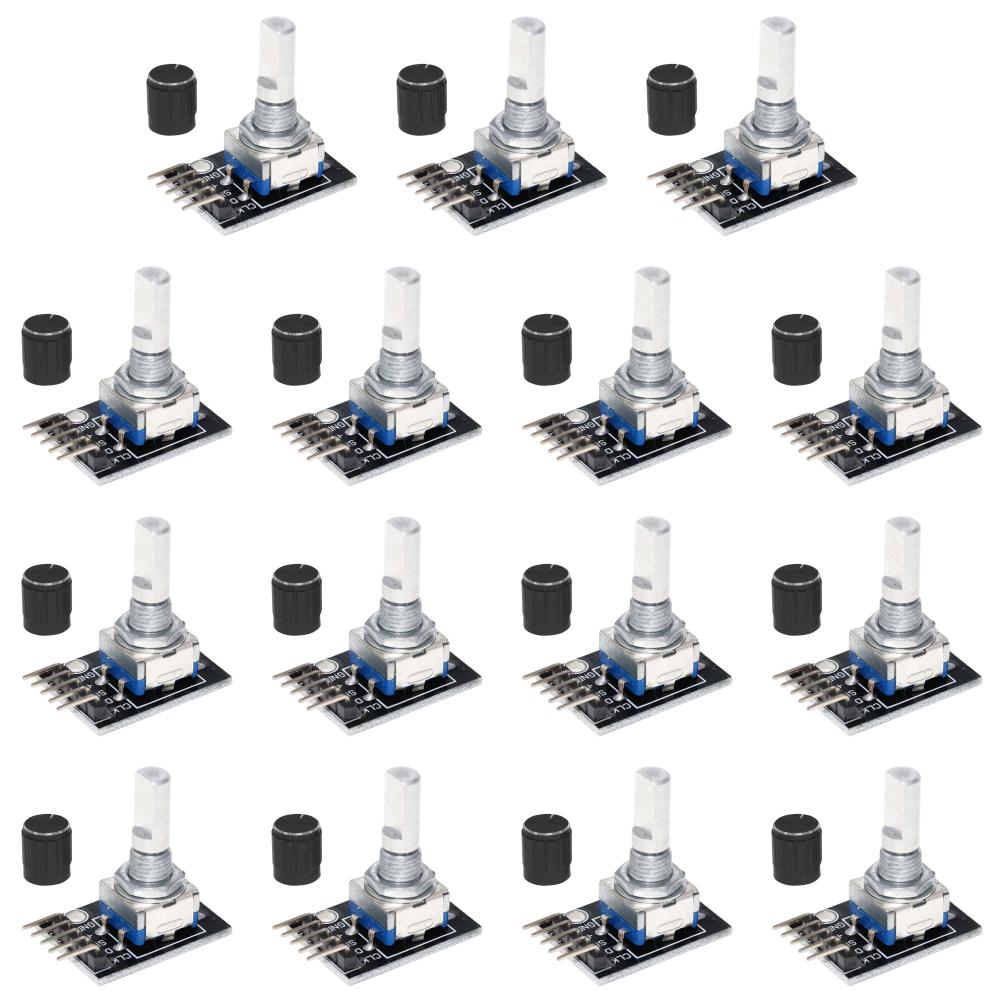 1-50pcs KY-040 HW-040 Rotary Encoder Module with Knob Cap Brick Sensor Switch Development Board Module for Arduino 360 Degrees