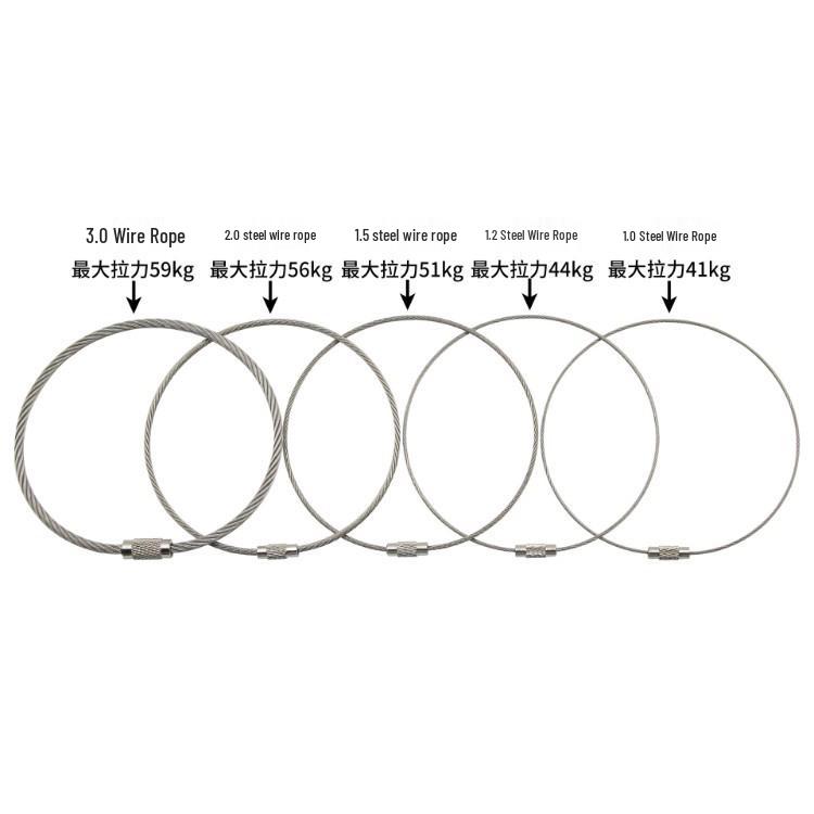 Stainless Steel Wire Key Ring and Loop Buckle