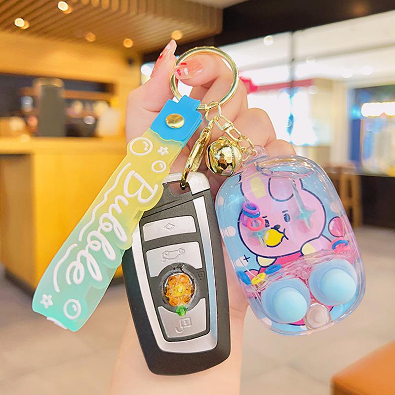 Water Ring Toss Game Machine Toys, Creative Stress-relieving Keychain Accessories, Cute Small Gifts, Car Key Chains