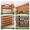 Camphor Bamboo Multi-layer Shoe Rack - Space-saving Floor Storage Cabinet for Dormitory Entrance