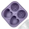Large Pink 4-Cavity Rose Ice Ball Mold
