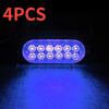 4PC 12LED High Light Truck Side Warning Light Emergency Light Amber Constant Warning Super Bright Side Warning Lamp Assembly 12V