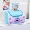 Cute Cat Storage Bag Student Portable Toiletry Bag Travel Storage Bag Cartoon Checkered Color-Block Handheld Makeup Bag