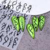 Gothic Nail Art Accessories Women Stickers for Halloween Spooky Ghost Pumpkin Spider Web Bat DIY Manicure Thorns Decal Supplies Holiday Party