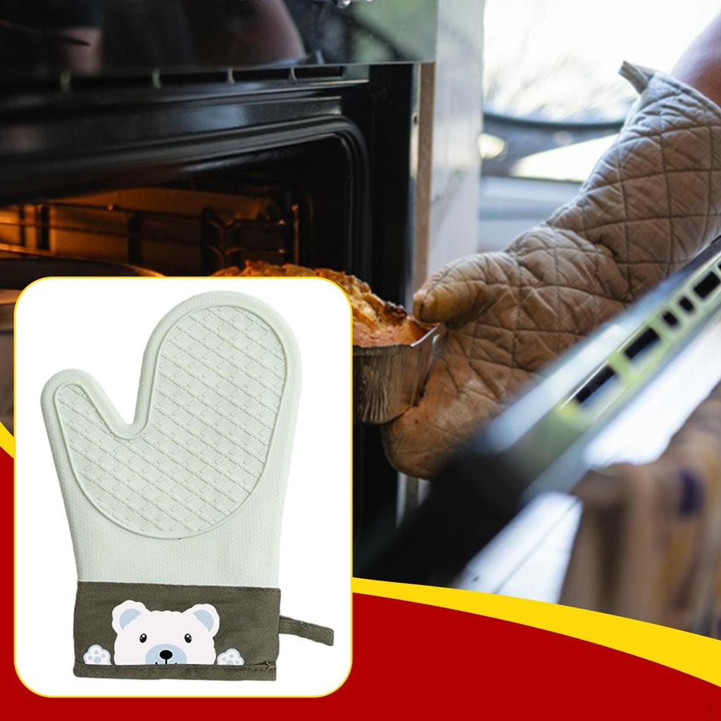 Silikon-Ofenhandschuh, Küchenhandschuhe, Küchenhelfer, Robust, Rutschfest, Hitzebeständig für Mikrowelle