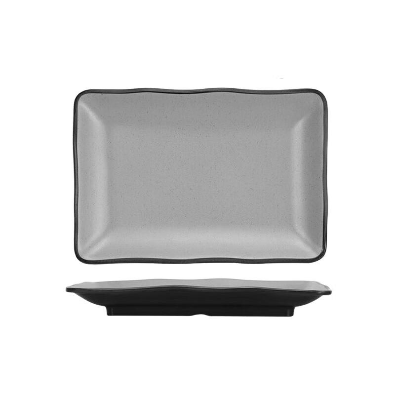 Huìhuáng Melamine Rectangular Wavy Edge Serving Plate