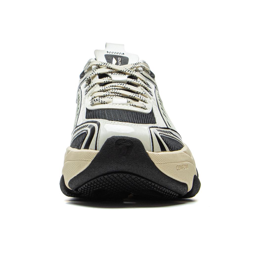 Li Ning Butterfly Runner Comfortable Trendy Sports Wear Resistant Non-Slip Low-Top Casual Shoes Women Casual Shoes Beige Black AZGV012-5