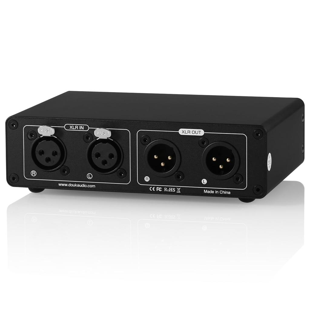 Nobsound HIFI Pasivní ovladač hlasitosti XLR symetrický ALPS Nízký hliník Vhodný pro nahrávací studio Pro audiofily VOL-3 Ovládací prvek Vstup/Výstup, 4-pólový