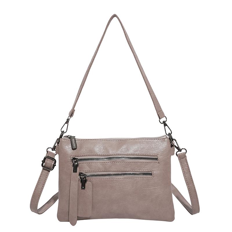 Women's Shoulder Bag Multi-Layer Crossbody Bag Soft Leather Mobile Phone Bag