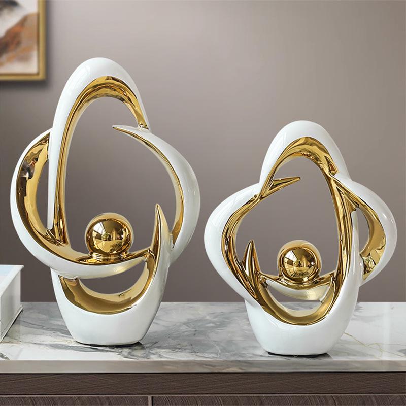 European Ceramic Time Flies Ornament: Elegant Art Decor for Home or Office
