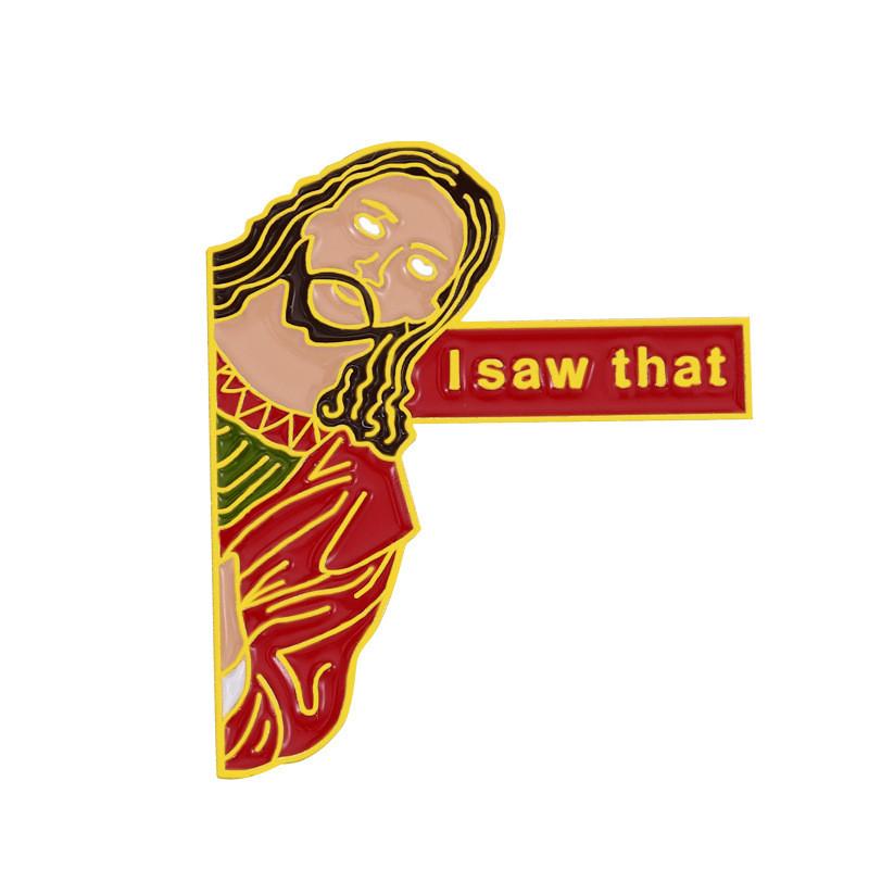 Stylish Cartoon Character Pin With Elegant English Lettering Design Great For Personal Accessories