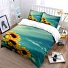 Sunflowers with blue sky. Bedding sets Duvet cover sets Duvet covers Pillowcases(1*Duvet Cover 2*Pillowcases without duvet insert)