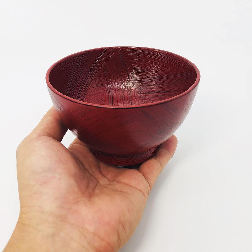 Maeju Lacquerware Wooden Soup Bowls Pair Miyako 4E-143