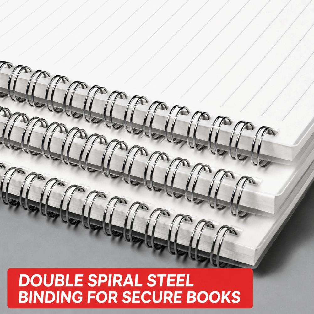 B5 Lined Notebook Side-Bound Spiral Notebook Durable Notepad  School Office