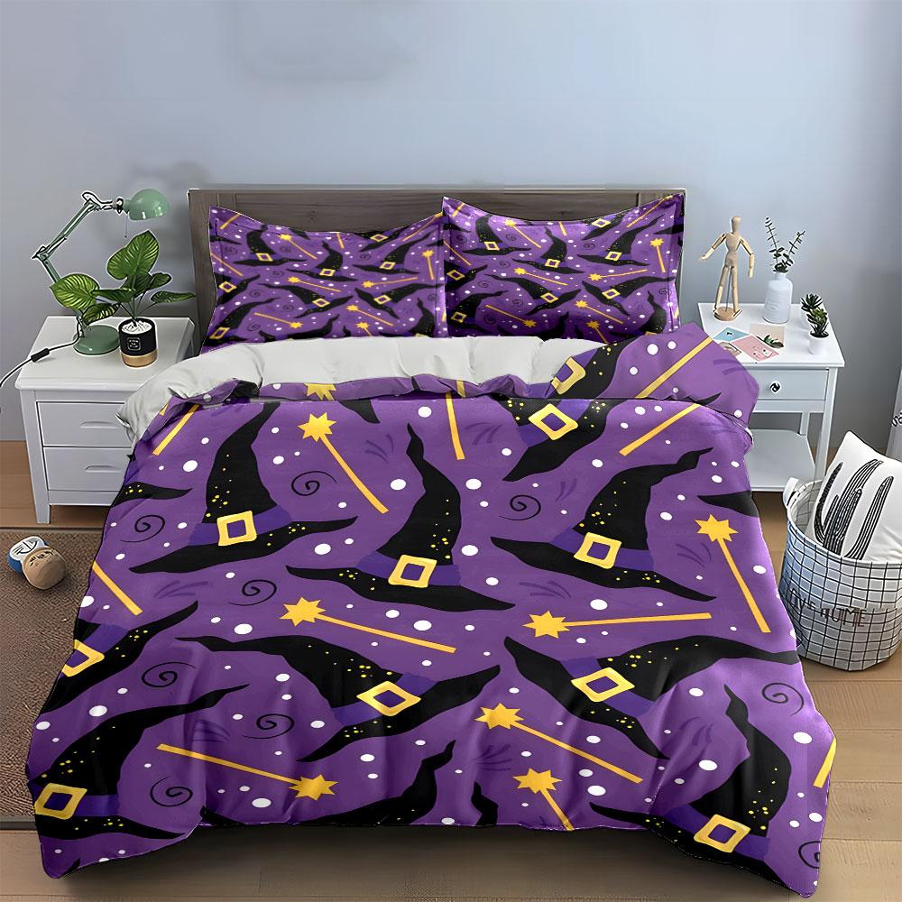 Witch Costume Set For Halloween Magic Exquisite Three-Piece Bedding Set Gift For Kids And Adults