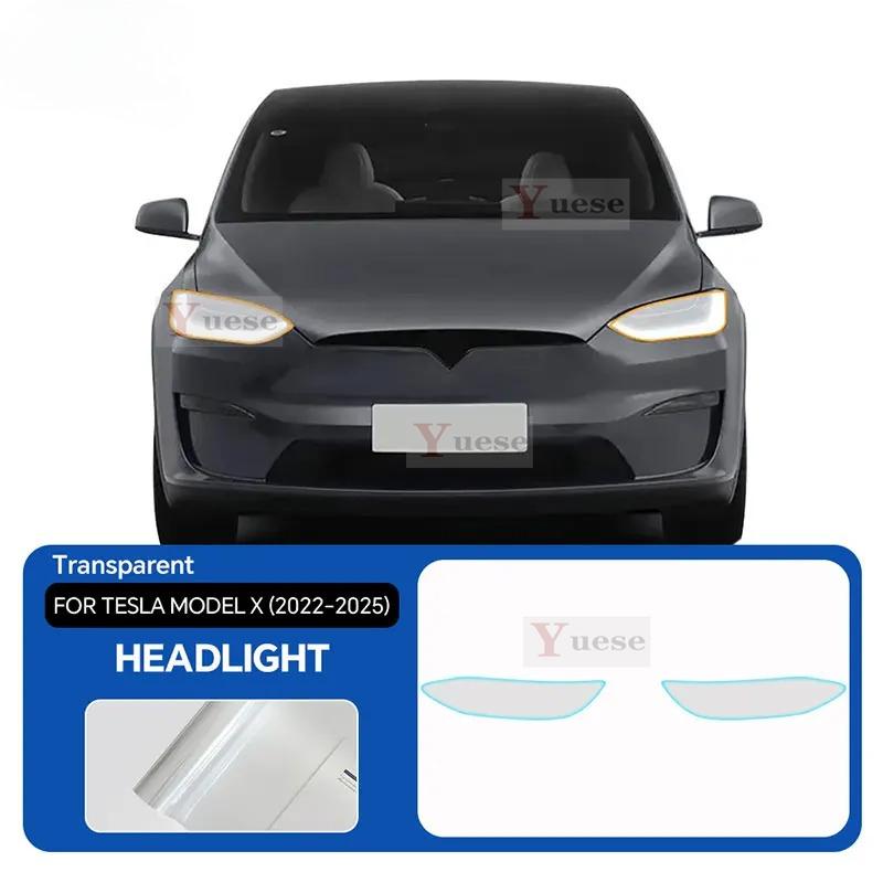 For Tesla Model X -2025 Car Anti-collision Headlight Mirror Film TPU Transparent Protective Original Stickers