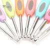 8Pcs Sweater Scarf DIY Crafts Crochet Hooks Plastic Handle Knitting Needles
