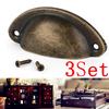 3X Antique Retro Kitchen Cupboard Door Cabinet Knob Drawer Shell Pull Handle