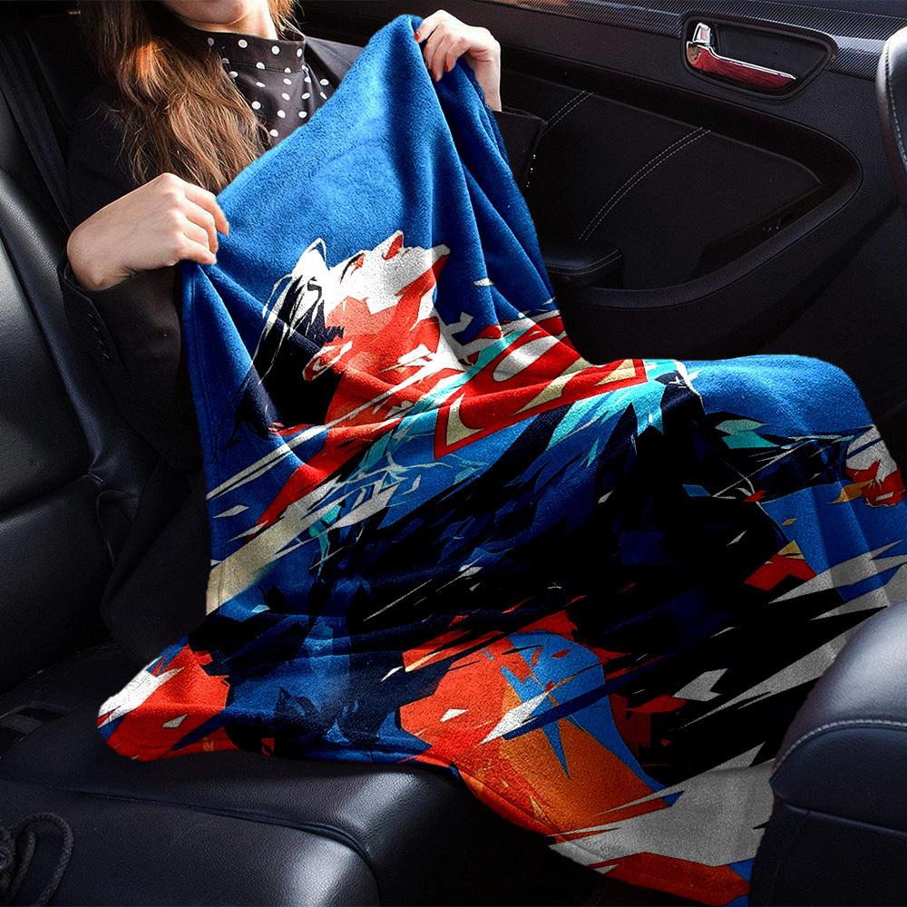 1pc Superman Hero Flannel Blanket Soft Warm Throw for Home, Office, Travel, All-Season Cozy Bedding GiftL1059