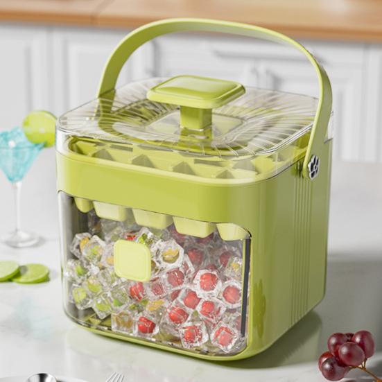 Ice Cube Mold 48 Grids Reusable Refrigerator Ice Maker Drawer Design Ice Tray Portable Easy Release Homemade Ice Making Tools Whiskey Cocktail Coffee