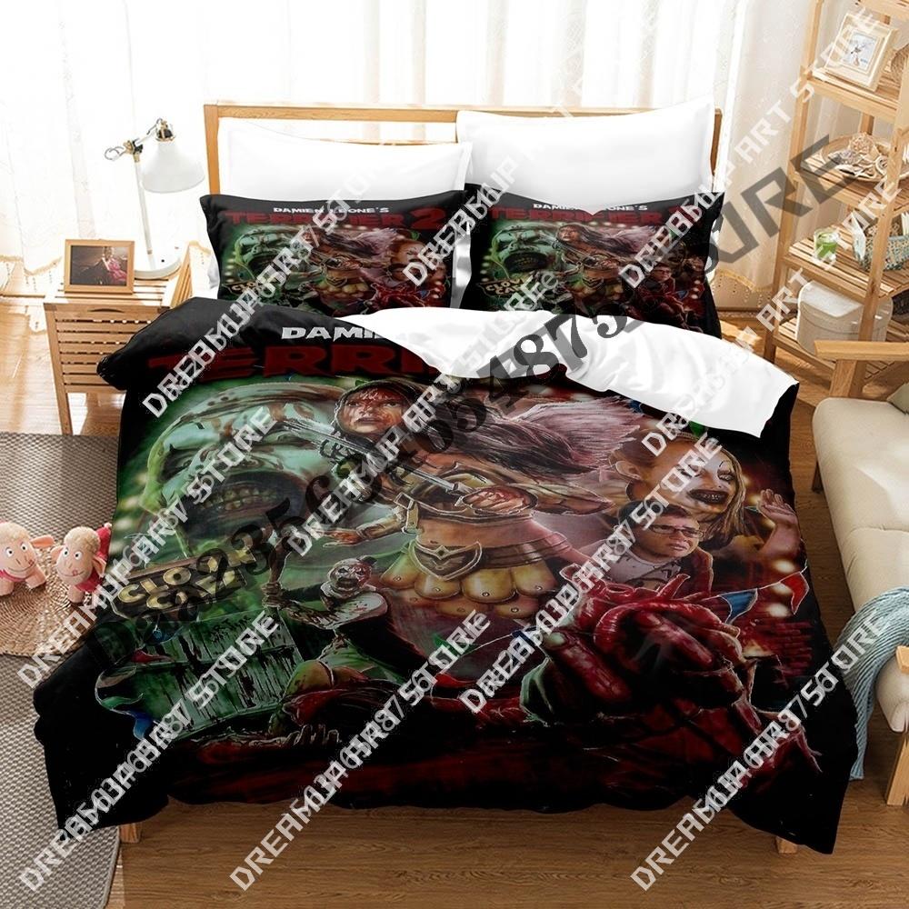 3D Print Hip Hop Terrifier 3 Movie Bedding Set Single Twin Full Queen King Size Bed Set Adult Bedroom Duvetcover Sets Anime Bed