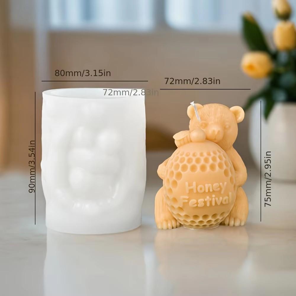 

Силиконовая форма для медвежонка в виде сот для свечного дерева, гнезда, улья, животного, гипсовой формы, бабочки, рельефной смолы, подарков на день рождения E