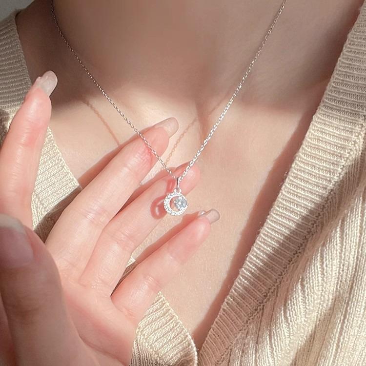 Moonlight Zircon Necklace: Stylish Women’s Gift, Trendy 2025 Christmas & Girlfriend Present