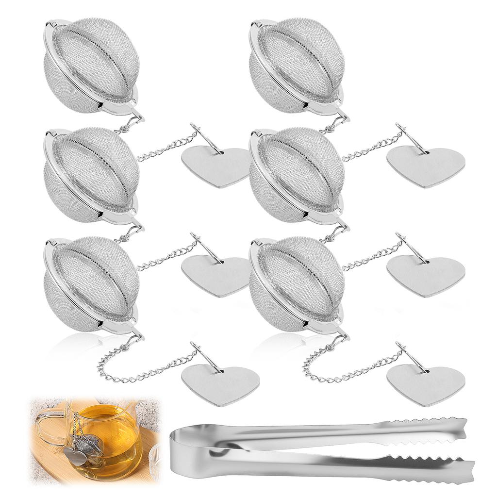 6/8 Packs Tea Infusers for Loose Leaf Tea Stainless Steel Tea Steeper Ball with Clip Rustproof Extra Fine Mesh Tea Strainers