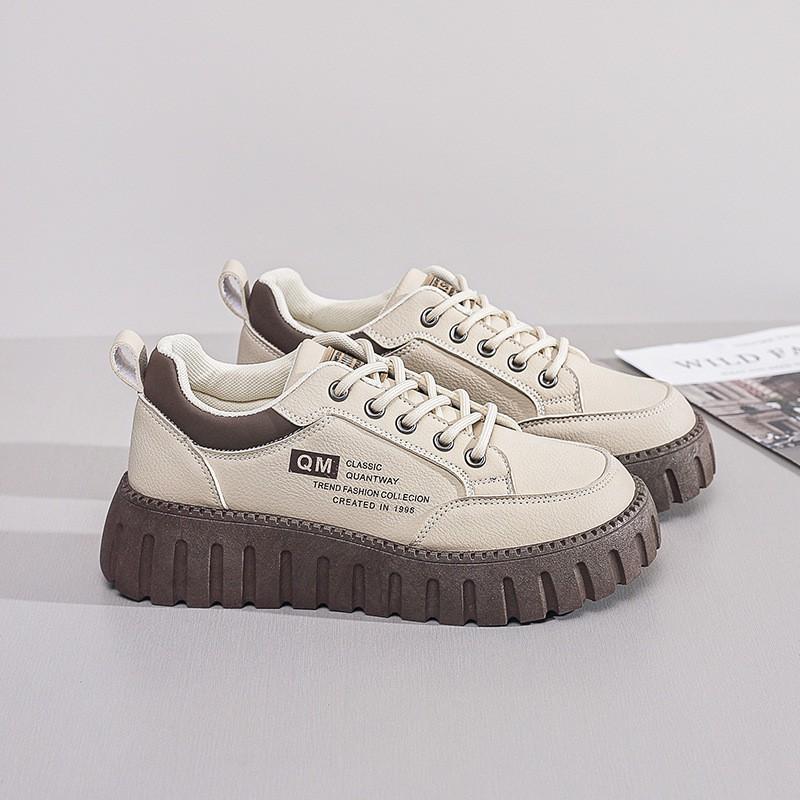 Small White Shoes New Sports Running Female Students Thick Sole Height-increasing Casual Skate Soft