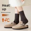 Boneless Thickened Mid-calf Socks for Women In Autumn and Winter, Warm Solid Color Women's Socks, Antibacterial Socks for Autumn